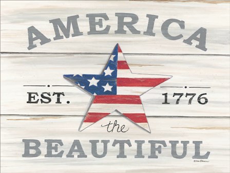 America the Beautiful Star by Deb Strain art print