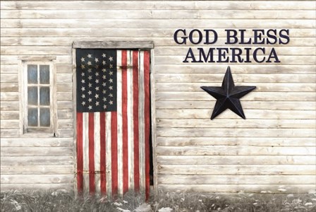 God Bless American Flag by Lori Deiter art print