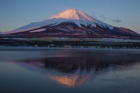 Mt Fuji and Lake at sunrise, Honshu Island, Japan by Jaynes Gallery / Danita Delimont art print
