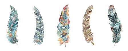 Tribal Feathers Panel by Tre Sorelle Studios art print