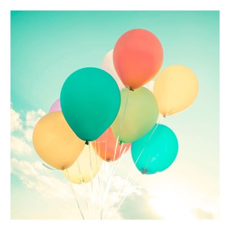 Colorful Balloons by Summer Photography art print