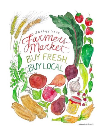 Farmer&#39;s Market by Marcella Kriebel art print