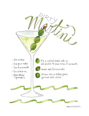 Dirty Martini by Marcella Kriebel art print