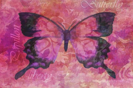 Pink Butterfly by Cora Niele art print