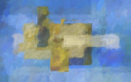 Blue Abstract Painting by Cora Niele art print