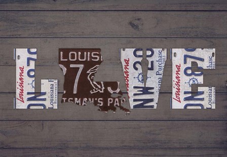 LA State Love by Design Turnpike art print