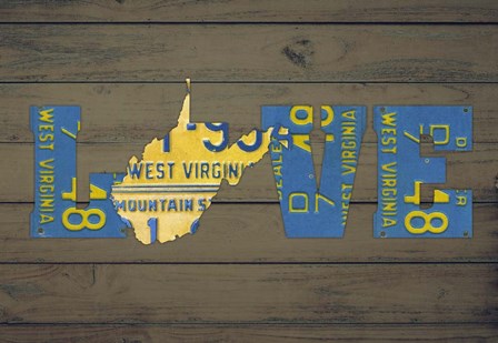 WV State Love by Design Turnpike art print