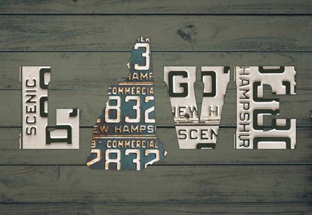 NH State Love by Design Turnpike art print