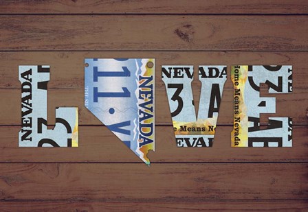 NV State Love by Design Turnpike art print