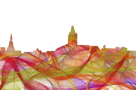 Annapolis Maryland Skyline - Summer Swirl by Marlene Watson art print