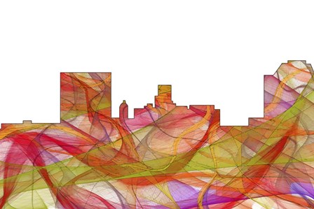 Augusta Georgia Skyline.-Summer Swirljpg by Marlene Watson art print