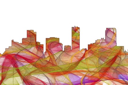 Denver Colorado Skyline - Summer Swirl by Marlene Watson art print