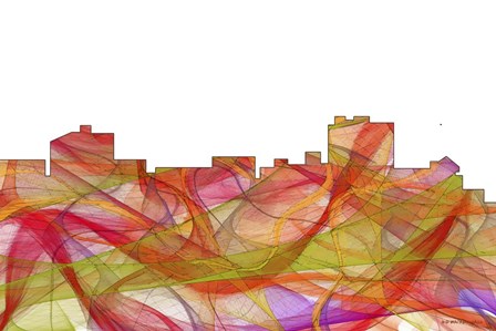 Maryville Tennessee Skyline - Summer Swirl by Marlene Watson art print