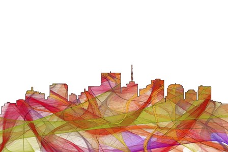 Richmond Virginia Skyline - Summer Swirl by Marlene Watson art print