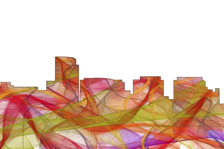 Rosslyn Virginia Skyline - Summer Swirl by Marlene Watson art print
