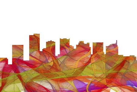 Scottsdale Arizona Skyline. - Summer Swirljpg by Marlene Watson art print