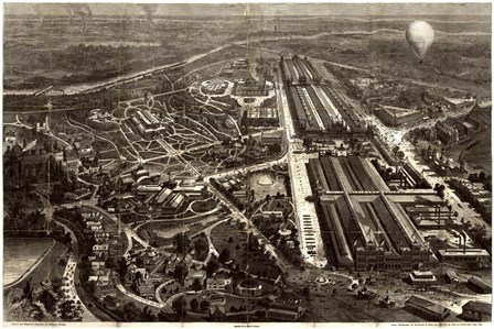 Birdseye Map Of The Centennial Exhibition At Philadelphia In 1876 by Vintage Lavoie art print