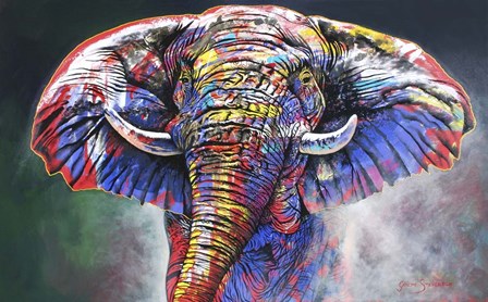 The Rainbow Bull by Graeme Stevenson art print