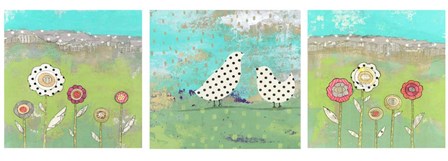 Polka Dot Bird Set by Sarah Ogren art print
