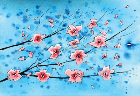 Pink Flowers III by Stuart Roy art print