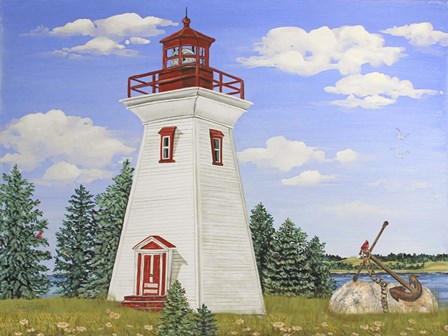 Summer Lighthouse B by Jean Plout art print