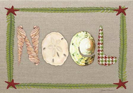 Beachy Christmas - Noel by Jean Plout art print
