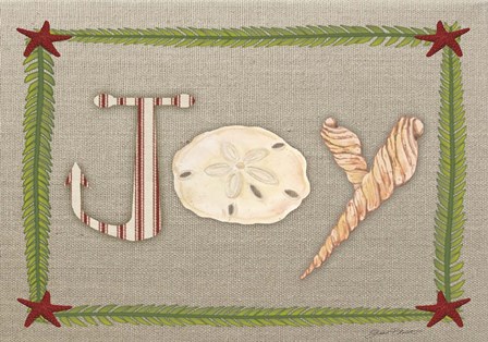 Beachy Christmas - Joy by Jean Plout art print