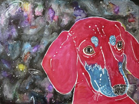 Sasha the Dachshund by Lauren Moss art print