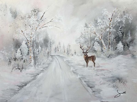 A Winters Drive by Janelle Nichol art print