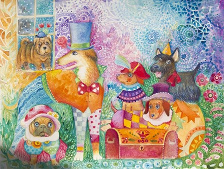 Circus Dogs by Oxana Zaika art print