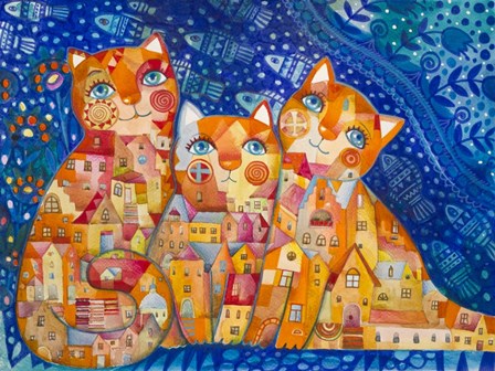 Home Cats by Oxana Zaika art print