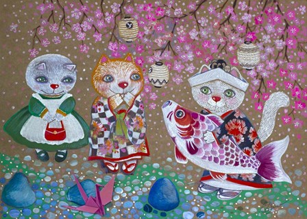 Fleurs de Cerisier by Oxana Zaika art print