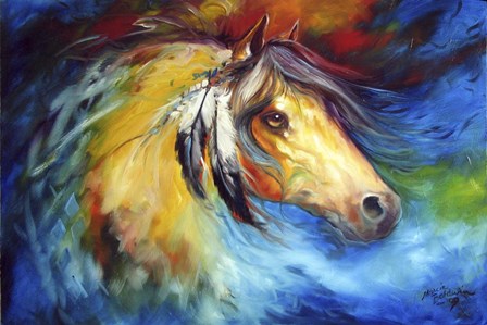 Blue Thunder War Pony by Marcia Baldwin art print
