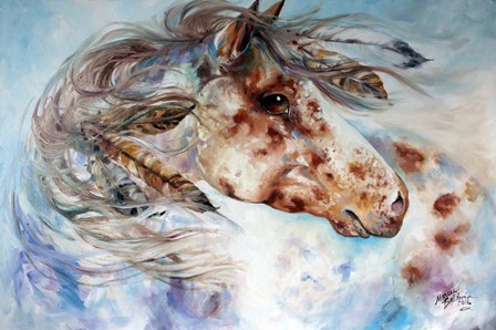 Thunder Appaloosa Indian War Horse by Marcia Baldwin art print