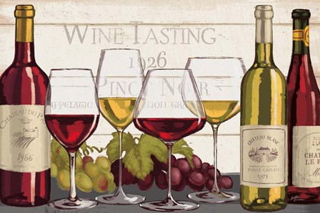 Wine Tasting I by Janelle Penner art print