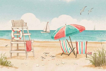 Beach Time I by Janelle Penner art print