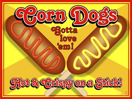 Corn Dogs Sign by Mark Frost art print