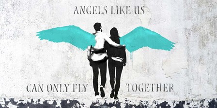 Angels Like Us (Aqua) by Masterfunk Collective art print