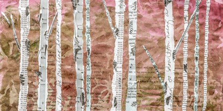 Birches Coral by Elizabeth St. Hilaire art print