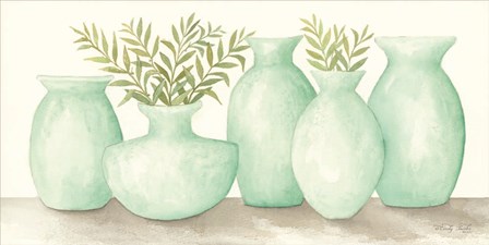 Mint Vases by Cindy Jacobs art print