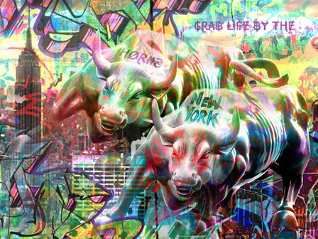 Wall Street Bull by Surma &amp; Guillen art print