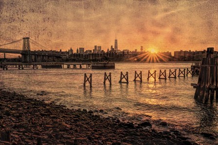 East River Sunset by Franklin Kearney art print