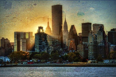 Mid-Manhattan Sunset A by Franklin Kearney art print