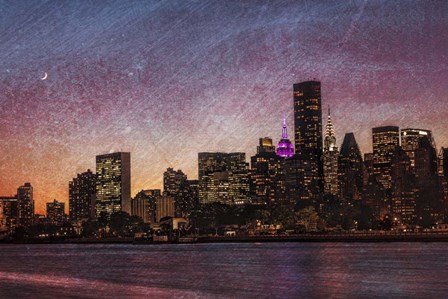 Mid-Manhattan Twilight B by Franklin Kearney art print