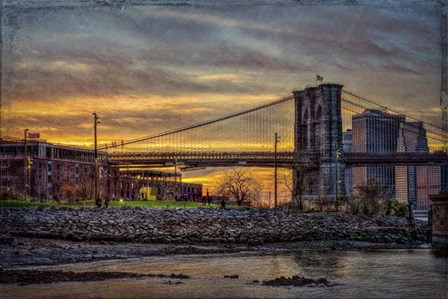 Brooklyn Bridge at Sunset by Franklin Kearney art print