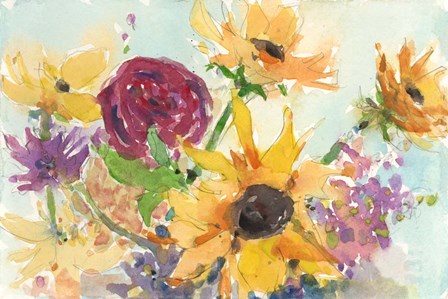Bright Wild Flowers II by Sam Dixon art print