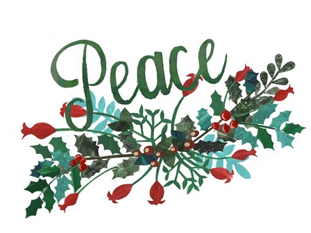 Cut Wreath Christmas II by Regina Moore art print