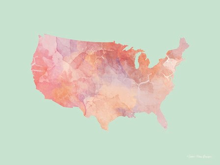 Marble USA Map by Seven Trees Design art print