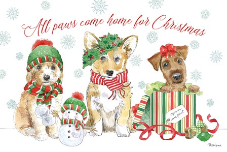 Holiday Paws I by Beth Grove art print