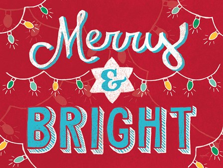 Merry and Bright v2 by Mary Urban art print